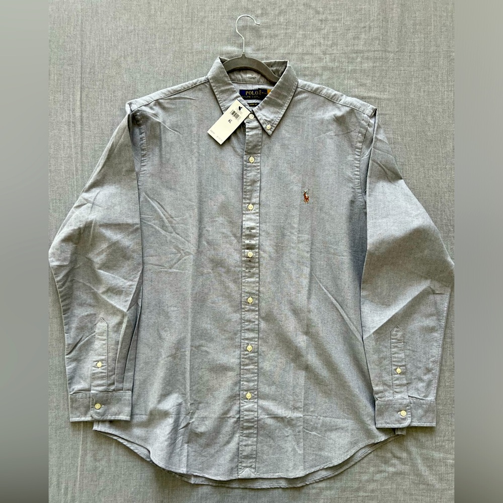 Ralph Lauren Gray Button Down Shirt Classic Fit XL